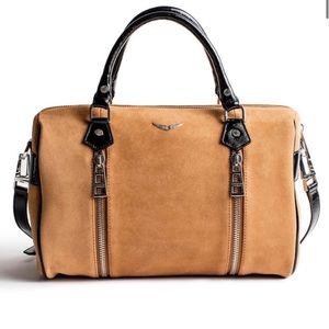 Zadig and Voltaire Sunny Medium Suede Patent Bag